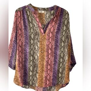 Entro Snakeskin Pastel Ombre‎ Top